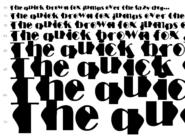Structure Wave font waterfall